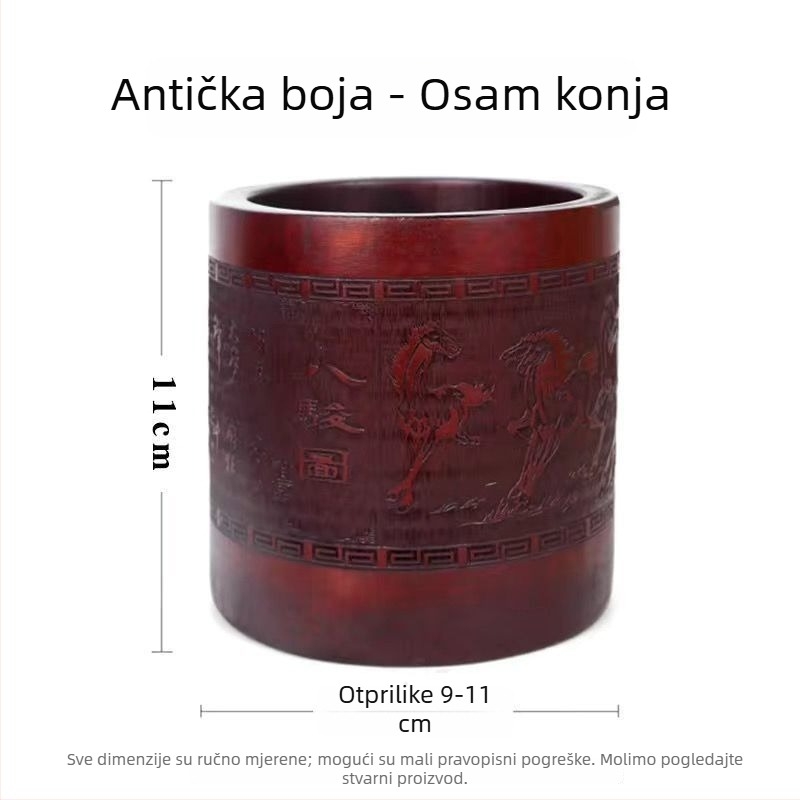 Držač olovke od bambusa, kružnog oblika, otisak loga, mogućnost prilagodbe, licencirana privatna marka