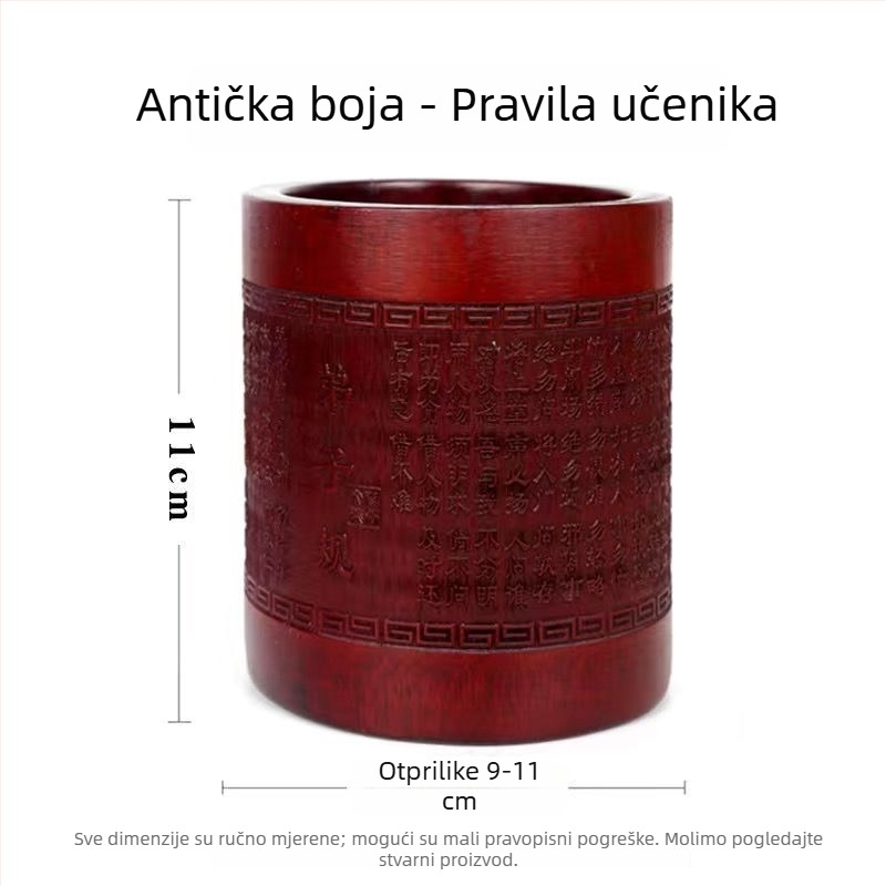 Držač olovke od bambusa, kružnog oblika, otisak loga, mogućnost prilagodbe, licencirana privatna marka