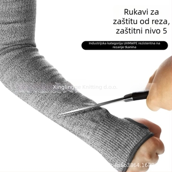 HPPE rukav protiv rezanja, razina 5, zaštita od ogrebotina za popravke automobila, zavarivanje, drvoslovlje i graviranje