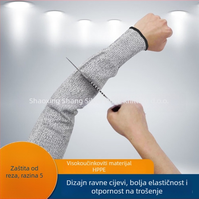 HPPE rukav protiv rezanja, razina 5, zaštita od ogrebotina za popravke automobila, zavarivanje, drvoslovlje i graviranje