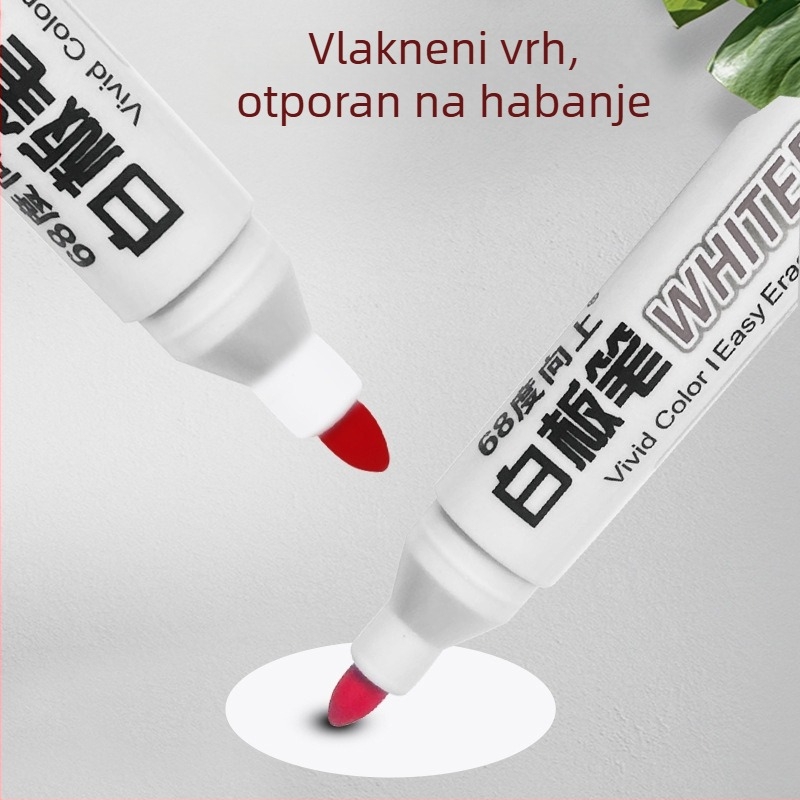 Marker za bijelu ploču, na vodnoj bazi, debljina linije 2 mm, plastično kućište, model 68 stupnjeva