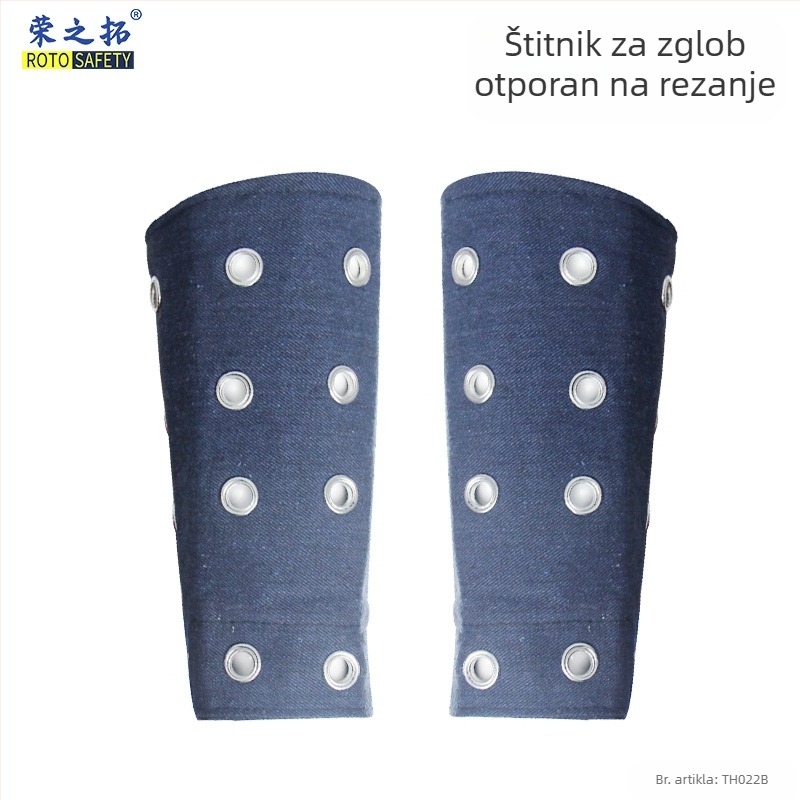 Zaštitni rukav za podlakticu s željeznim prstenom, otporan na rezanje i ogrebotine, za rukovanje staklom u tvornicama, s integriranom čeličnom trakom, debeli, otporan na habanje