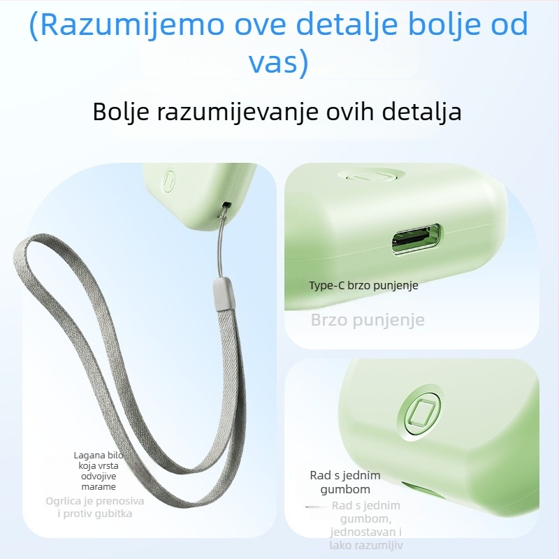 USB-punjivi mini ručni ventilator, lagan za nošenje, 6-in-1 višenamjenski ljetni uređaj za hlađenje