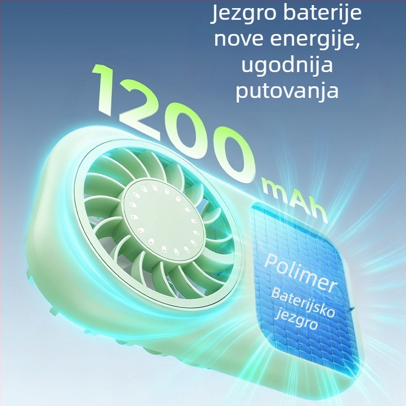 USB-punjivi mini ručni ventilator, lagan za nošenje, 6-in-1 višenamjenski ljetni uređaj za hlađenje