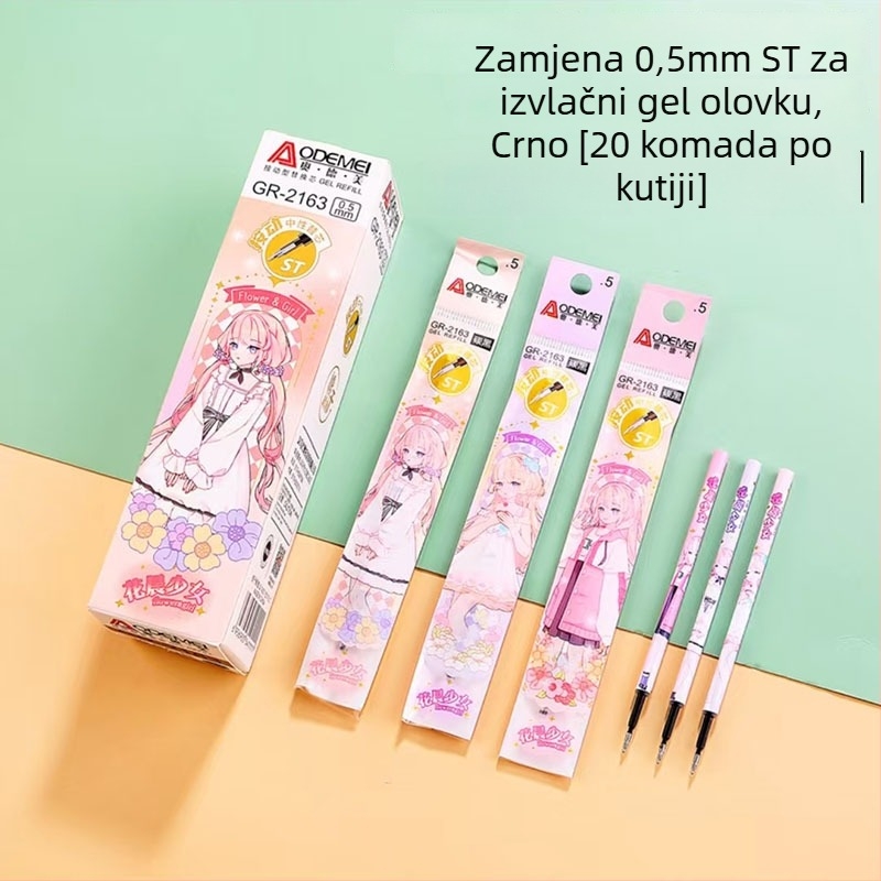 Nadomještna punjenja za gel olovku Odeme 2126, 0,5 mm, plastika, 20 kom/kutija