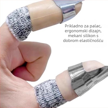 Nehrđajući čelični zaščitnik prsta – Višestruki alat za njegu noktiju, berbu graha i guljenje povrća
