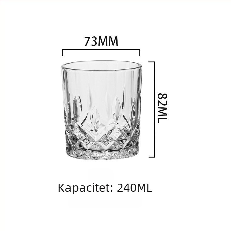 Set čaša za viski od kristalnog stakla - moderni minimalistički stil; zapremina 301-400 ml; više od 10 kom; mogućnost tiskanja logotipa