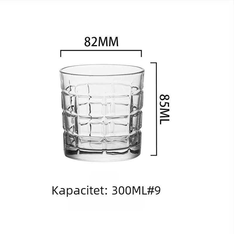 Set čaša za viski od kristalnog stakla - moderni minimalistički stil; zapremina 301-400 ml; više od 10 kom; mogućnost tiskanja logotipa