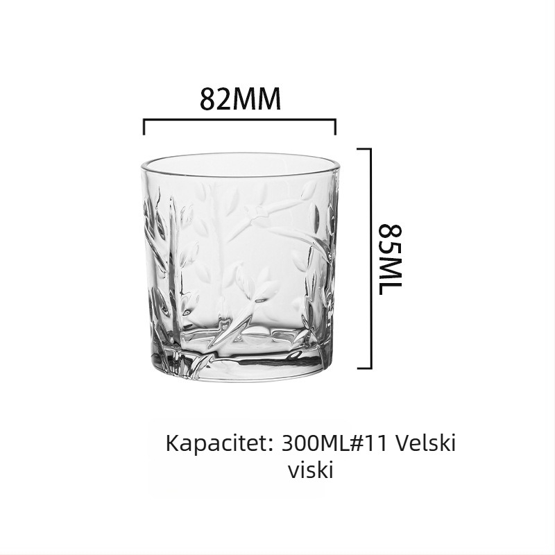 Set čaša za viski od kristalnog stakla - moderni minimalistički stil; zapremina 301-400 ml; više od 10 kom; mogućnost tiskanja logotipa
