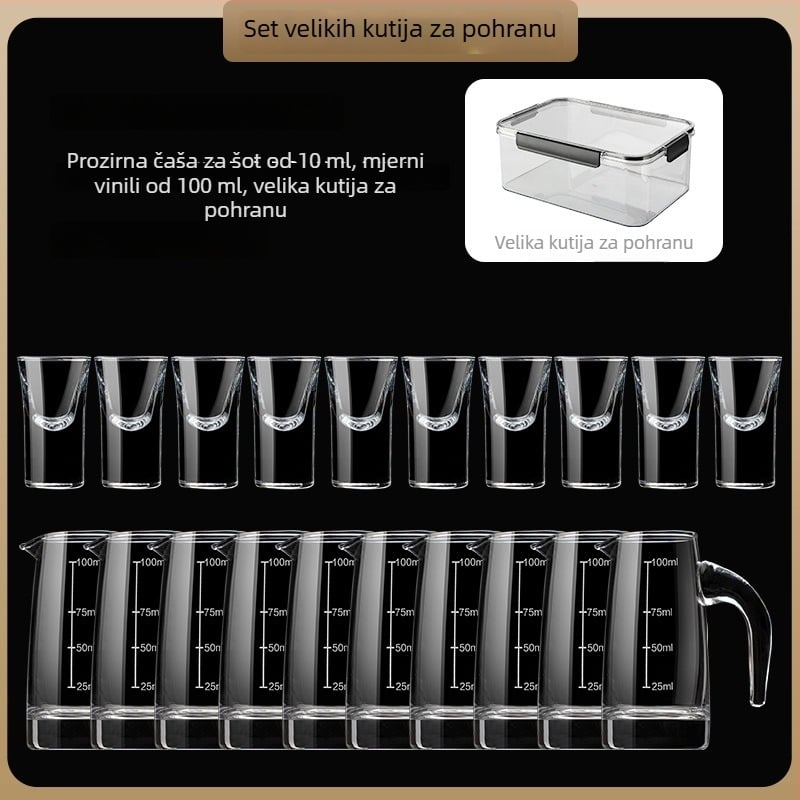 Set kristalnih čašica za liker s kutijom za pohranu, moderni minimalistički stil, mogućnost tlačenja logotipa, premium kvalitete