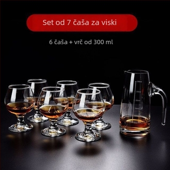 Unique set čaša za alkohol od bezolovnatog kristala – čaše za vino, kapacitet 1000 ml ili više, jednostavan stil