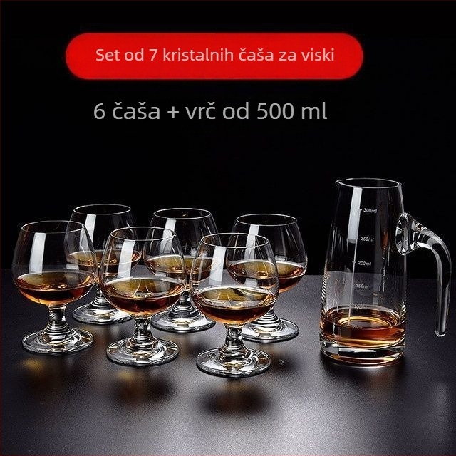 Unique set čaša za alkohol od bezolovnatog kristala – čaše za vino, kapacitet 1000 ml ili više, jednostavan stil