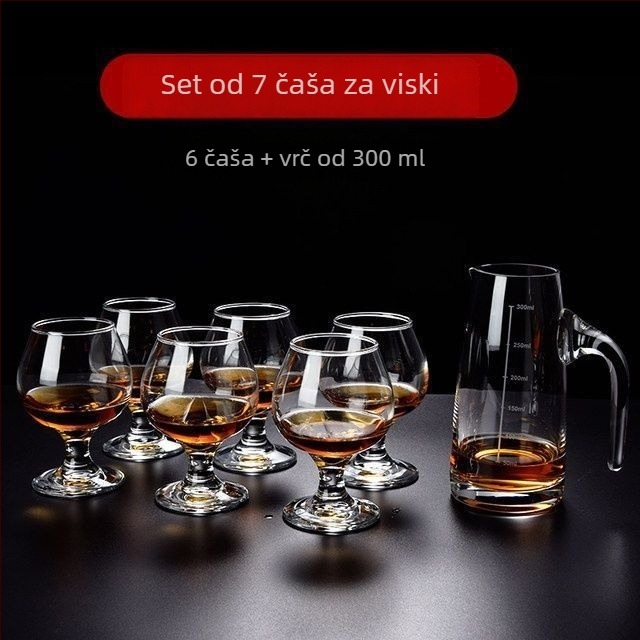 Unique set čaša za alkohol od bezolovnatog kristala – čaše za vino, kapacitet 1000 ml ili više, jednostavan stil
