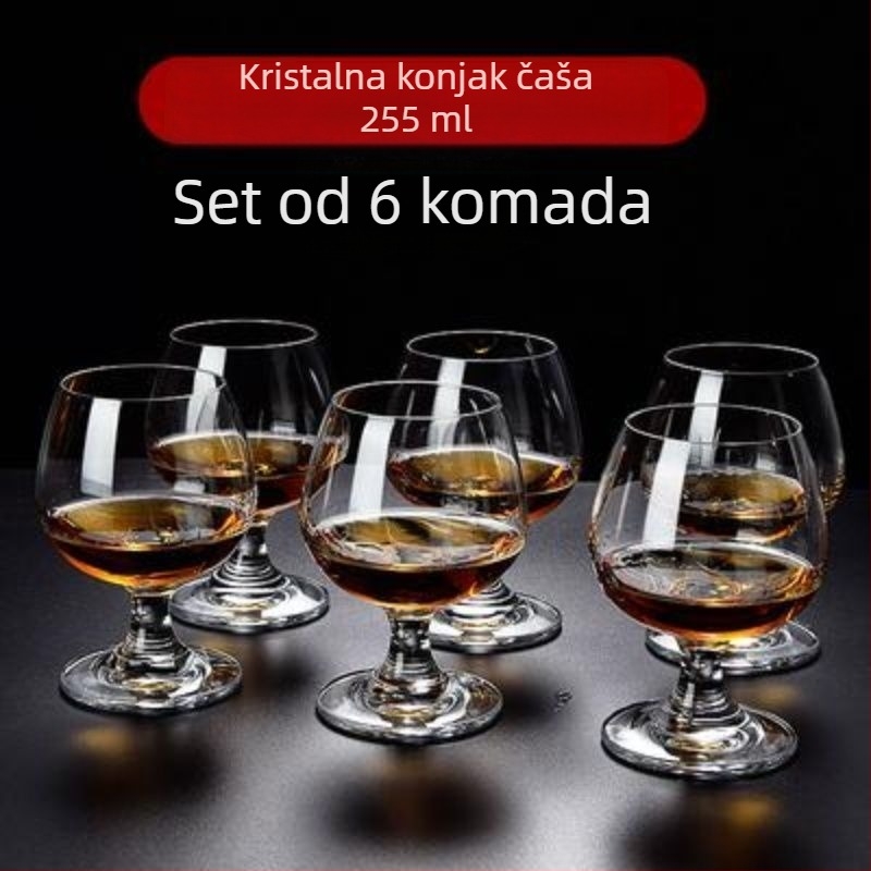 Unique set čaša za alkohol od bezolovnatog kristala – čaše za vino, kapacitet 1000 ml ili više, jednostavan stil