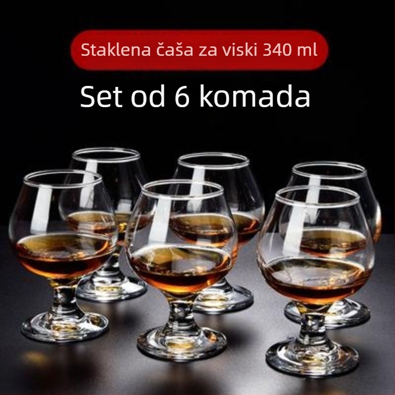 Unique set čaša za alkohol od bezolovnatog kristala – čaše za vino, kapacitet 1000 ml ili više, jednostavan stil