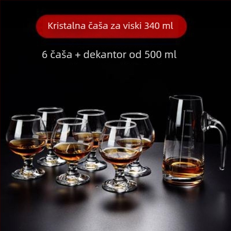 Unique set čaša za alkohol od bezolovnatog kristala – čaše za vino, kapacitet 1000 ml ili više, jednostavan stil