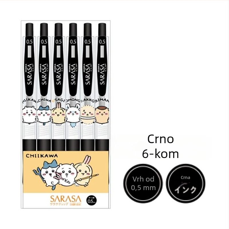 Zebra JJ15 gel olovka, tinta na bazi vode, plastično tijelo