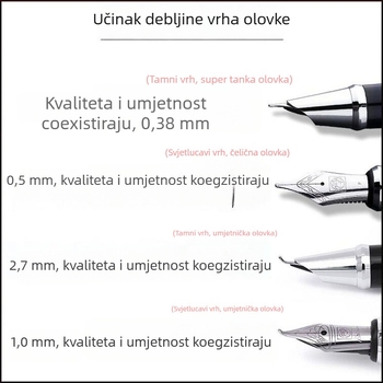 Picasso 717 pisalo za kaligrafiju s iridijskim vrhom, metalno tijelo, rotacijski sustav apsorpcije tinte, kutija za poklon