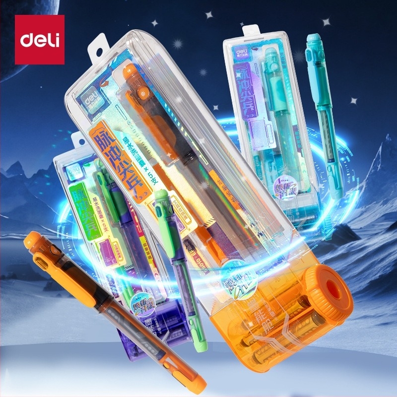 Deli šesterokutno školsko pero s zamjenjivim tintom, EF nib, plastično kućište, art. 2308