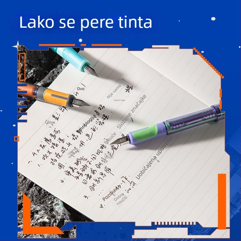 Deli šesterokutno školsko pero s zamjenjivim tintom, EF nib, plastično kućište, art. 2308