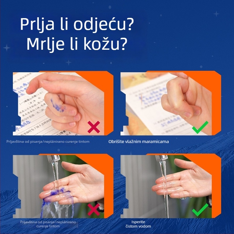 Deli šesterokutno školsko pero s zamjenjivim tintom, EF nib, plastično kućište, art. 2308