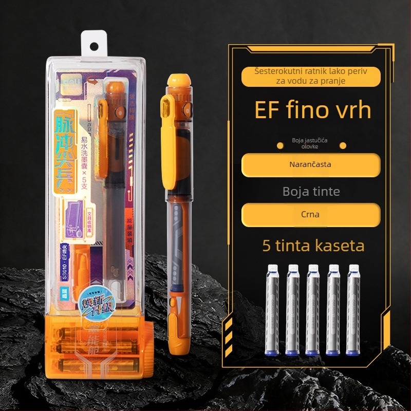 Deli šesterokutno školsko pero s zamjenjivim tintom, EF nib, plastično kućište, art. 2308