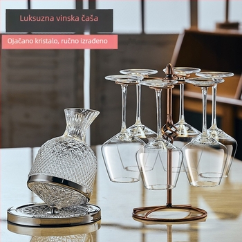 Set dekantera i čaša za vino, 2 komada, kapacitet 1000 ml ili više, moguć ispis logotipa, pakiranje papirnata kutija, plastični materijal