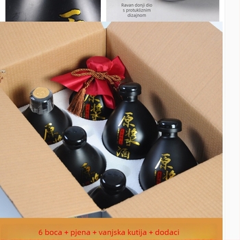 Prazna staklena bočica za vino set, moderni minimalistički stil, 30 komada u setu, 1 set, tisk logotipa dostupan