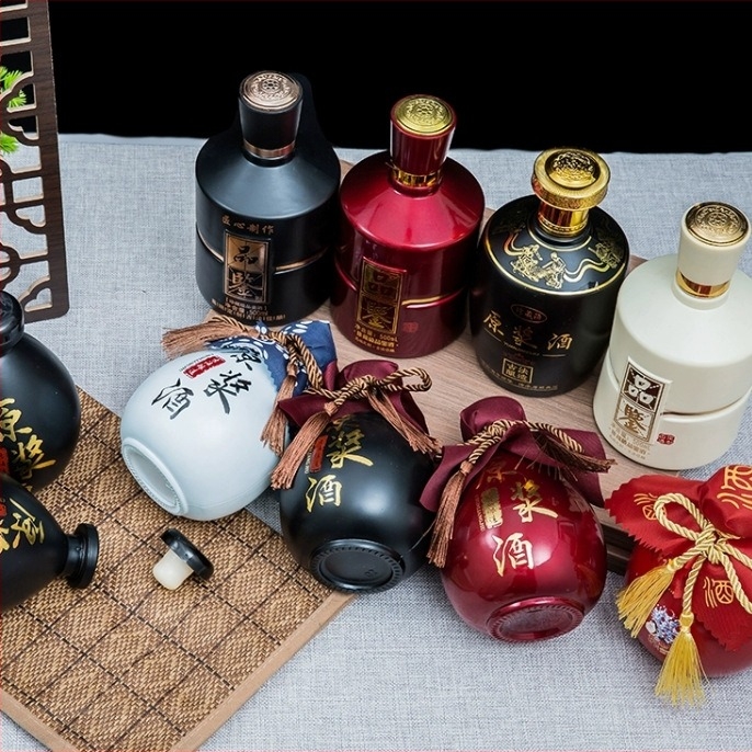 Prazna staklena bočica za vino set, moderni minimalistički stil, 30 komada u setu, 1 set, tisk logotipa dostupan