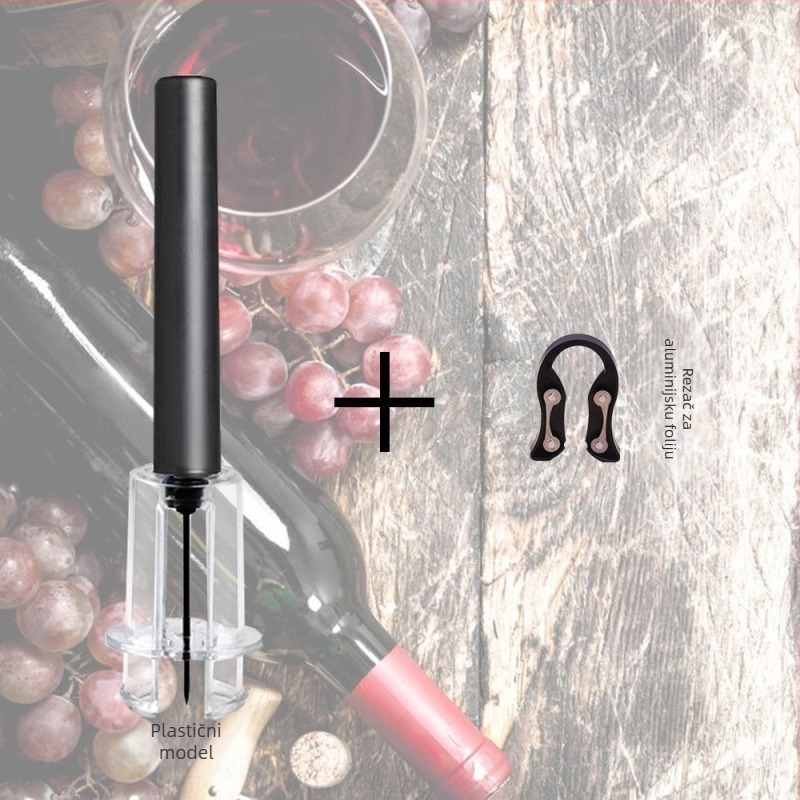 Otvarač boce vina s tlakom zraka, automatski, od nehrđajućeg čelika, kreativan dizajn