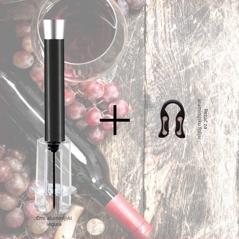 Otvarač boce vina s tlakom zraka, automatski, od nehrđajućeg čelika, kreativan dizajn