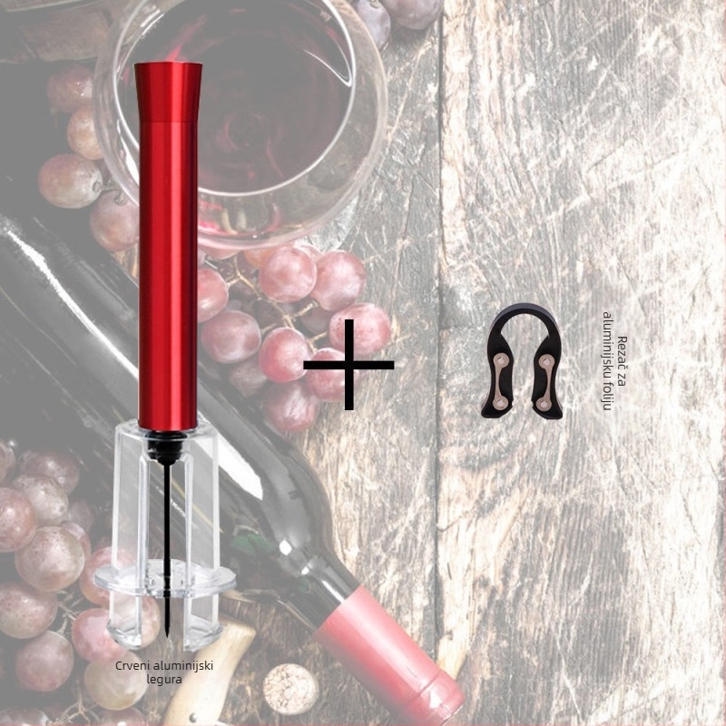 Otvarač boce vina s tlakom zraka, automatski, od nehrđajućeg čelika, kreativan dizajn