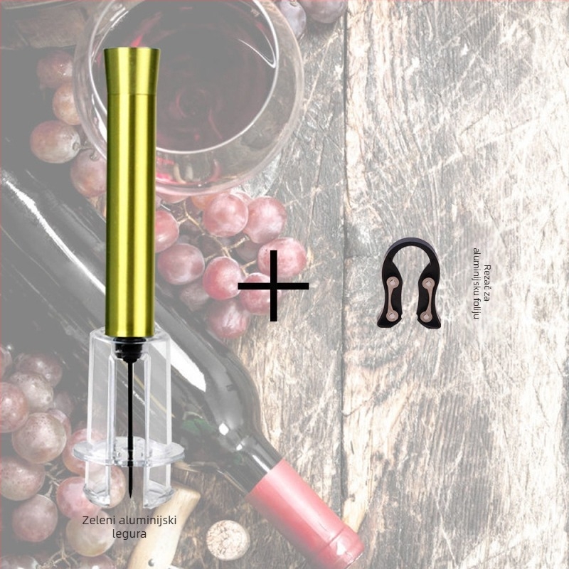 Otvarač boce vina s tlakom zraka, automatski, od nehrđajućeg čelika, kreativan dizajn