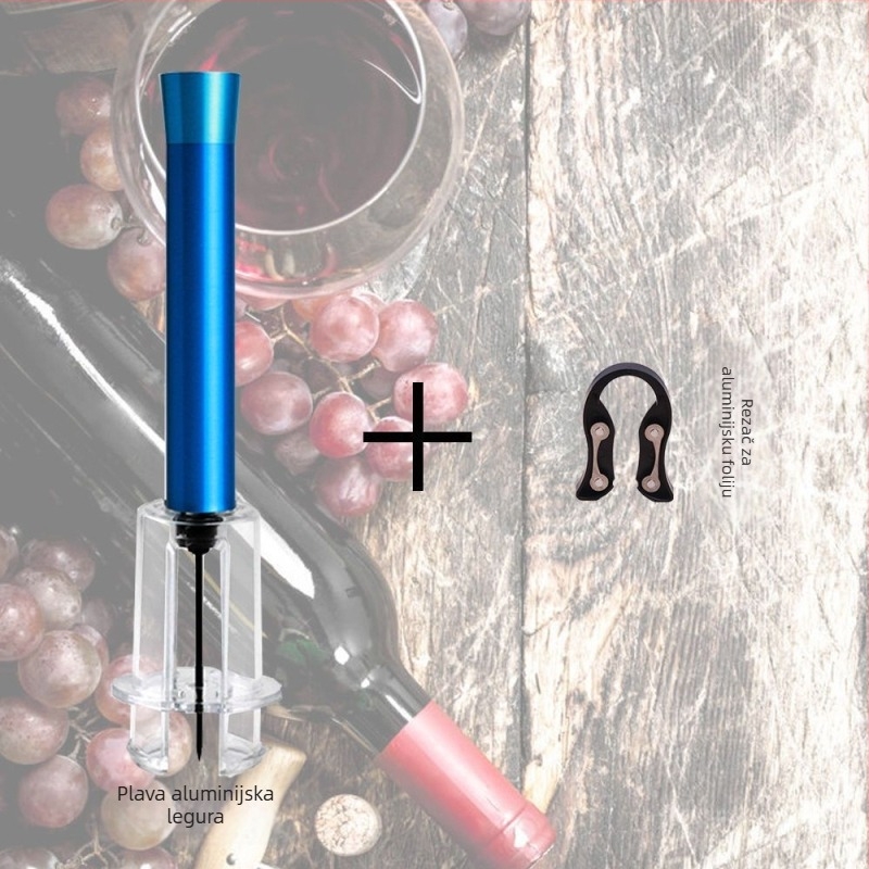 Otvarač boce vina s tlakom zraka, automatski, od nehrđajućeg čelika, kreativan dizajn