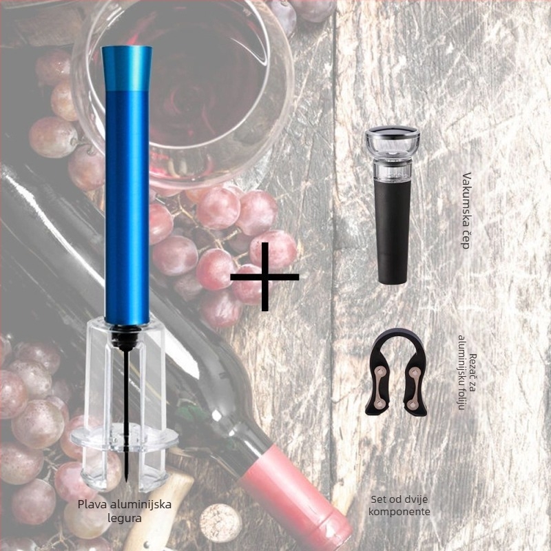 Otvarač boce vina s tlakom zraka, automatski, od nehrđajućeg čelika, kreativan dizajn