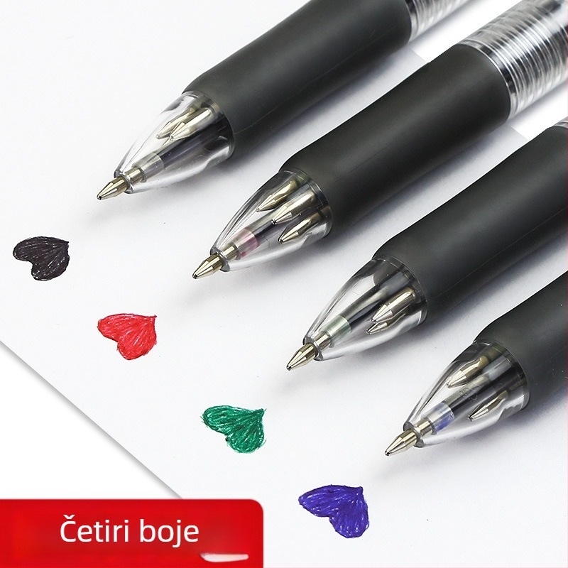 Višebojna kuglična kemijska olovka s okretno-mehanizmom, za bilješke, u kutiji, za učenike