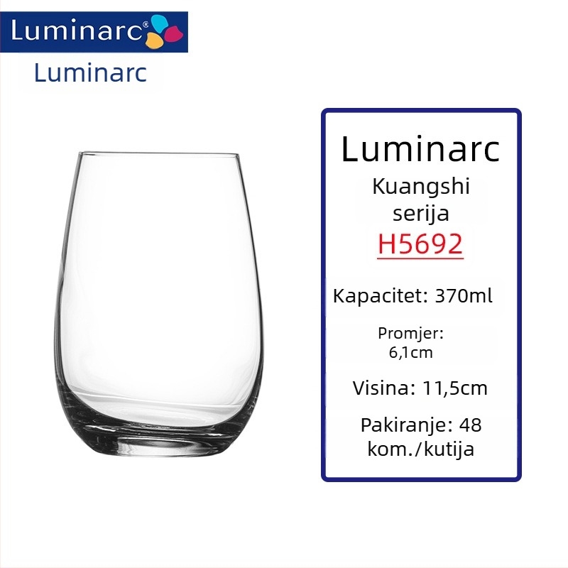 Set čaša za vino od toplinski otporne stakle, kapacitet 301–400 ml, moderan minimalistički stil, bez ručke