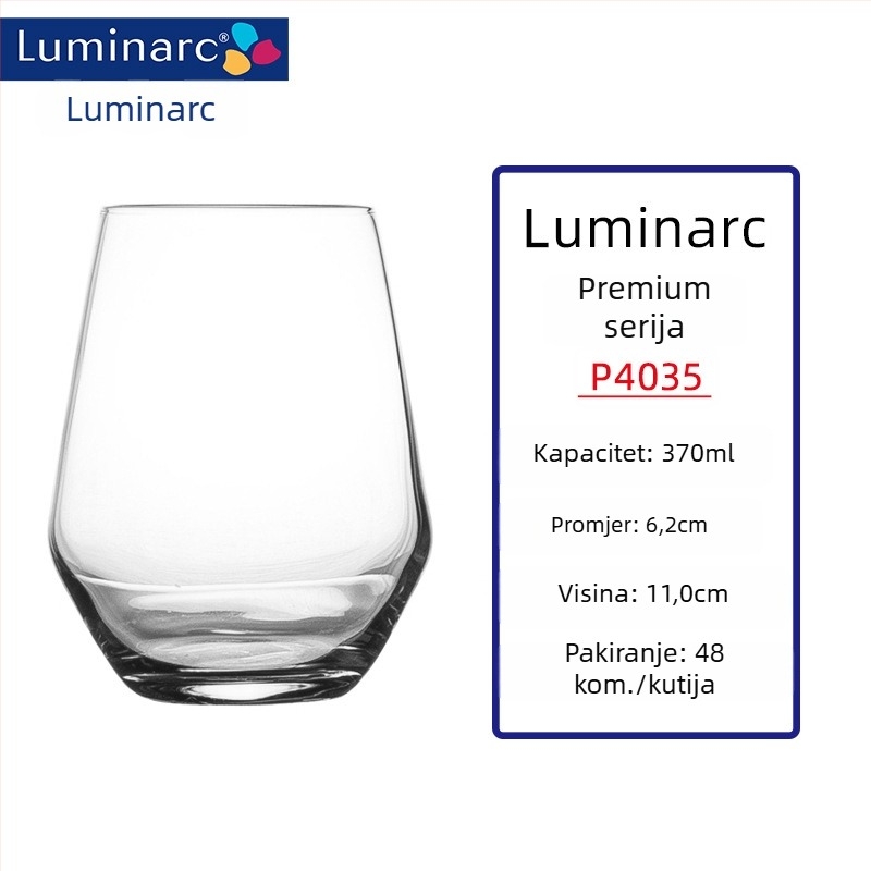 Set čaša za vino od toplinski otporne stakle, kapacitet 301–400 ml, moderan minimalistički stil, bez ručke