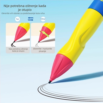 Mehanička olovka s grafitom 1,3 mm, automatsko napredovanje, bez šiljenja, izdržljiv grafit, dizajn korekcije držanja