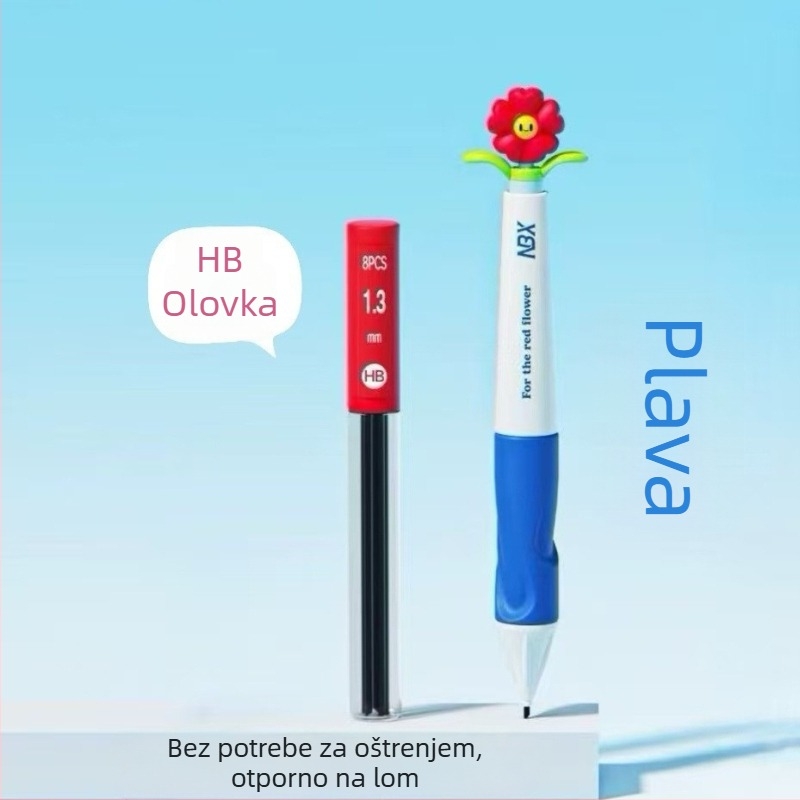 Mehanička olovka s grafitom 1,3 mm, automatsko napredovanje, bez šiljenja, izdržljiv grafit, dizajn korekcije držanja