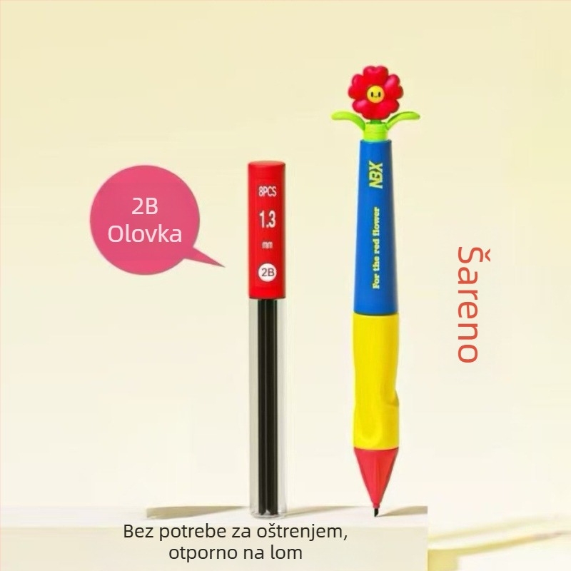 Mehanička olovka s grafitom 1,3 mm, automatsko napredovanje, bez šiljenja, izdržljiv grafit, dizajn korekcije držanja