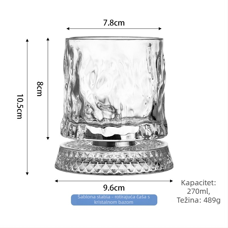 Whiskey čaša od stakla sodalime, lagani luksuzni stil, kapacitet 401–500 ml, mogućnost personalizacije