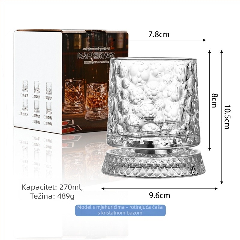 Whiskey čaša od stakla sodalime, lagani luksuzni stil, kapacitet 401–500 ml, mogućnost personalizacije