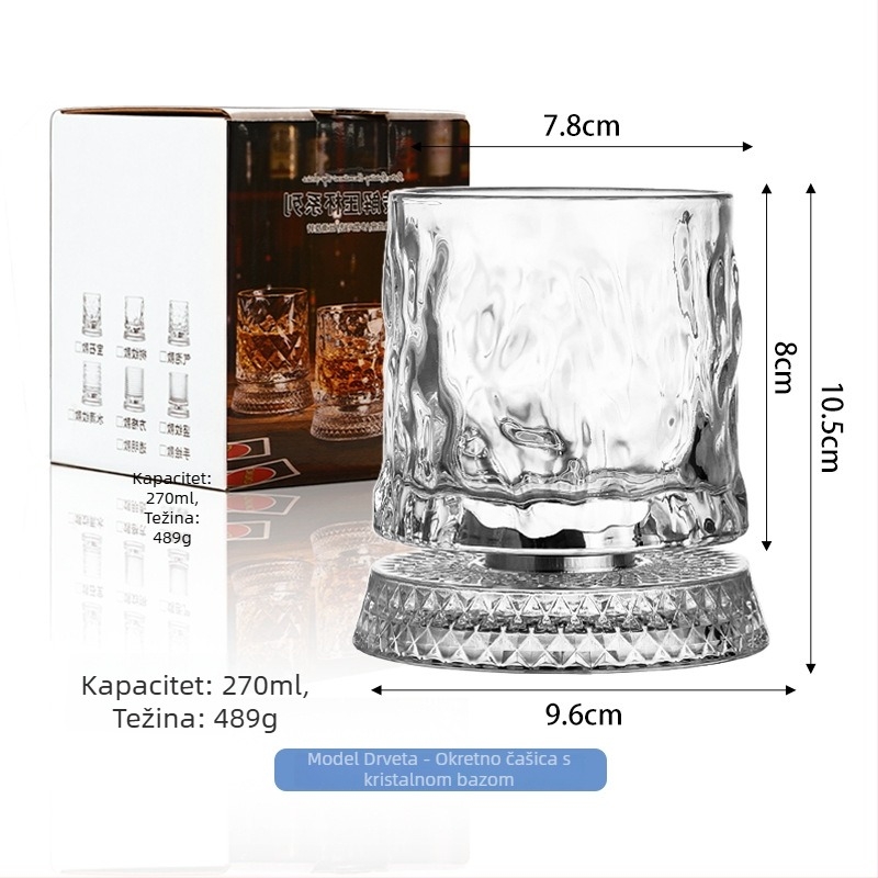 Whiskey čaša od stakla sodalime, lagani luksuzni stil, kapacitet 401–500 ml, mogućnost personalizacije