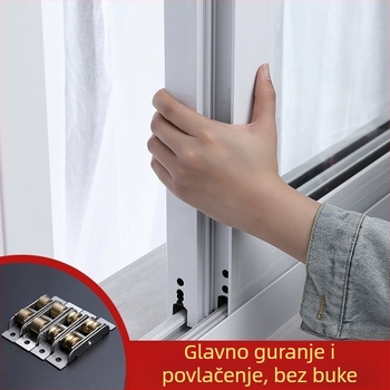 Klizna vrata klizač s tijelom od nehrđajućeg čelika i bakrenim kolutom, debljina stijenke 1,8 mm, model Plastic steel door and window pulleys