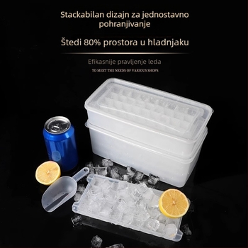 PP plastična forma za ledene kocke, 32 udubljenja, prehrambena kvaliteta, lako vađenje