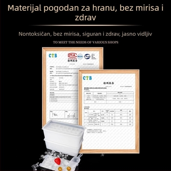 PP plastična forma za ledene kocke, 32 udubljenja, prehrambena kvaliteta, lako vađenje