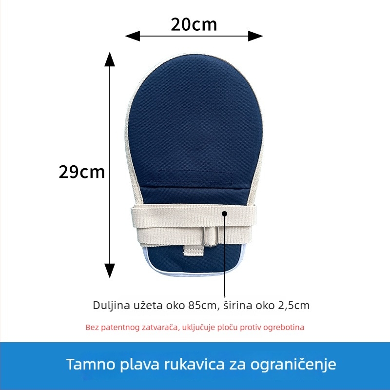 Rukavice za ograničavanje pokreta za ležeće starije osobe, mrežasti poliester, podstava od pamuka, tople, zaštita od prašine, otporne na rez