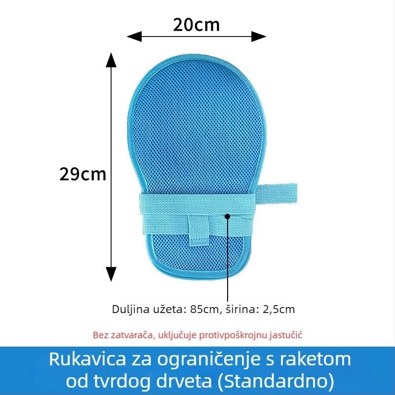 Rukavice za ograničavanje pokreta za ležeće starije osobe, mrežasti poliester, podstava od pamuka, tople, zaštita od prašine, otporne na rez