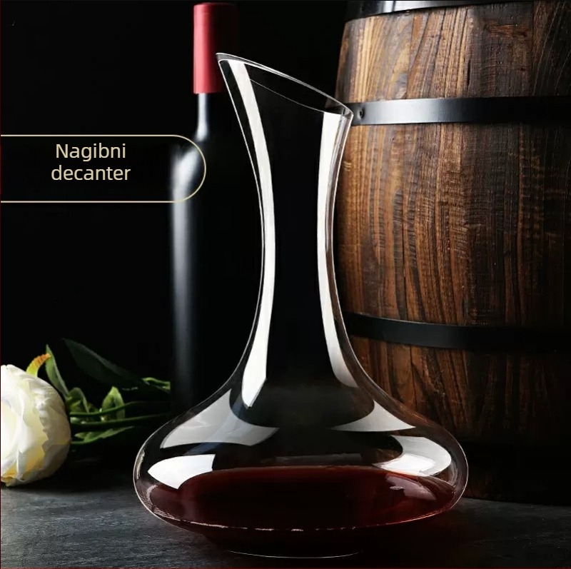 Set čaša za burgundsko vino, kristalno staklo, lagani luksuz, 48 komada s pladnjem